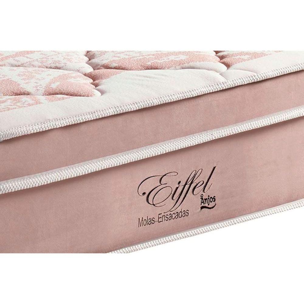 Cama Box Baú Solteiro: Colchão Molas Anjos Eiffel Superlastic + Base CRC Courano White(88x188) - 4