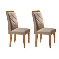 Kit Mesa Tampo Vidro Canto Curvo 180cm + 6 Cadeiras Imbuia Chocolate - 3