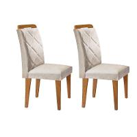 Kit Mesa Tampo Vidro Canto Curvo 180cm + 6 Cadeiras Imbuia Chocolate - 8