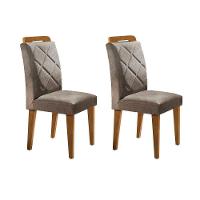 Kit Mesa Tampo Vidro Canto Curvo 180cm + 6 Cadeiras Imbuia Chocolate - 9