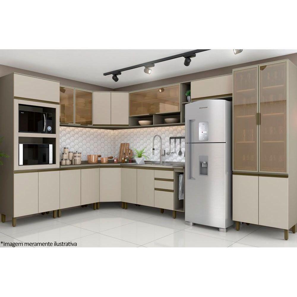 Módulo Cozinha Henn Connect Armário Canto Oblíquo c/ 2 Portas 80cm Off White - 3