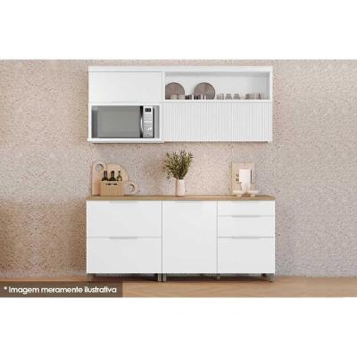 Armário De Cozinha Modulado Completa Marquesa 4 Peças Branca - Nesher