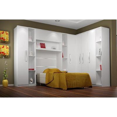 Módulo De Quarto Casal Armário Ponte Aéreo Gold Bari C- 1 Porta Freijo Cumaru - Novo Horizonte