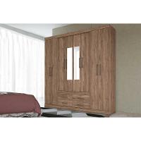 Guarda Roupa 8 Portas E 4 Gavetas C- Espelho E Pés Nápoles Atacama - Santos Andirá - 1