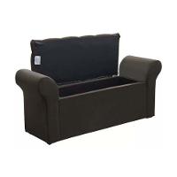 Recamier De Quarto Casal Miami Suede Marrom Chocolate Simbal