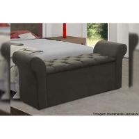 Recamier Calçadeira Casal Miami Casal Suede Marrom Chocolate Simbal - 2