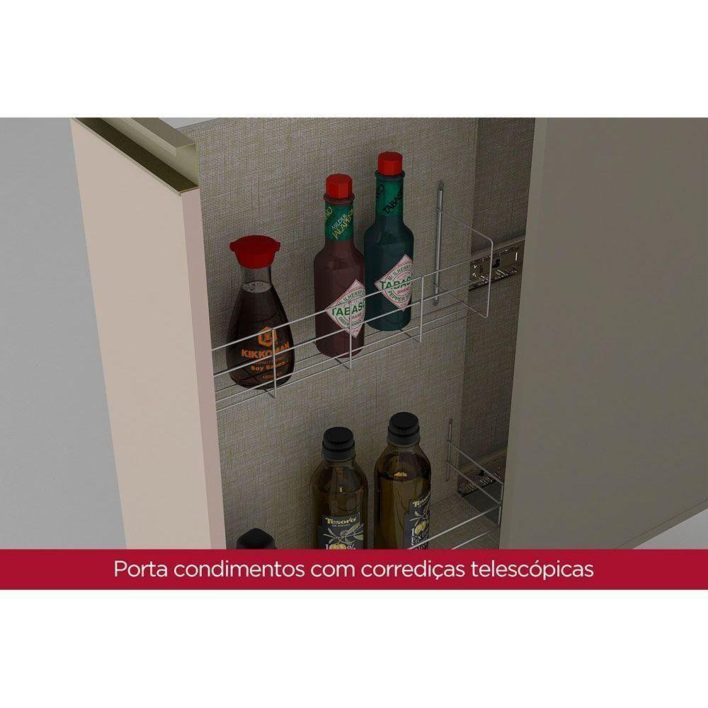 Cozinha Modulada Completa 14pçs 4 Armários 4 Balcões 2 Paneleiros 4 compl. C14P06 Duna/Cristal Henn - 3