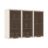 Armário Aéreo Cozinha Modulado Connect C- 3 Portas De Vidro 120cm Off White - Henn - 1