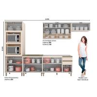 Cozinha Completa Connect (2 Aéreos, 2 Balcões, 1 Paneleiro, 1 Complemento) 6 Peças Off White - Henn - 3