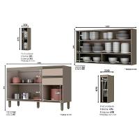 Cozinha Completa Connect ( Armários Balcões Paneleiro Complementos) Duna/cristalHenn - 6