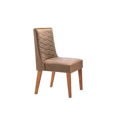 Kit 2 Cadeiras Dafne Imbuia Chocolate Capuccino