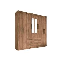 Guarda Roupa Casal 8 Portas e 6 Gavetas c/ Espelho Liverpool Atacama - Santos Andirá - 1