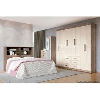 Guarda Roupa Casal 8 Portas E 6 Gavetas C/ Pés Liverpool Branco - Santos Andirá - 2