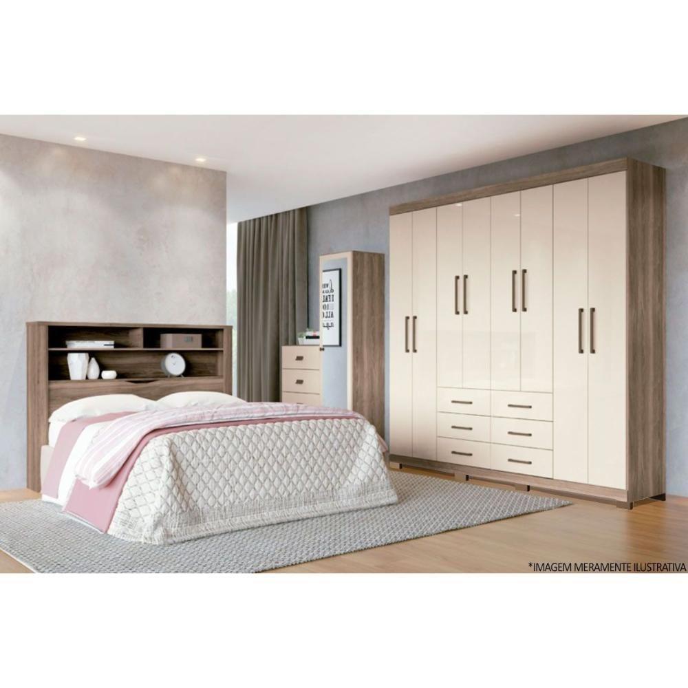 Guarda Roupa Casal 8 Portas E 6 Gavetas C/ Pés Liverpool Atacama - Santos Andirá - 2