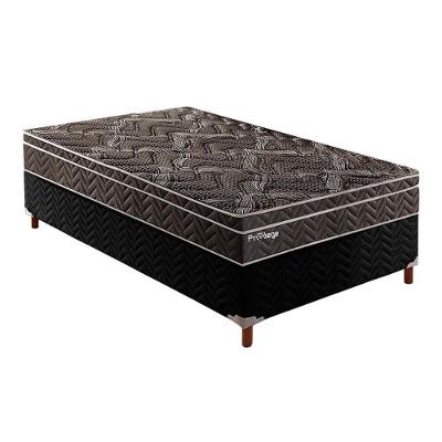 Cama Box Solteiro: Colchão Molas MasterPocket Ensacadas Paropas   Previlege + Base CRC Rústico Black(88x188)