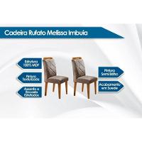 Sala de Jantar Completa Londrina Tampo Vidro 6 Cadeiras Imbuia Chocolate Capuccino