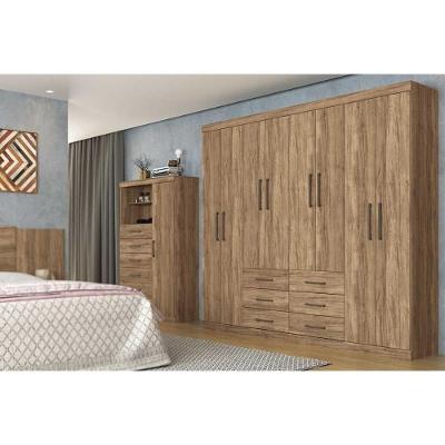 Guarda Roupa Casal Liverpool Atacama 8 Portas de Abrir 6 Gavetas Blush Santos Andirá