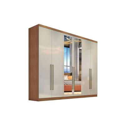 Guarda Roupa Casal 6 Portas E 6 Gavetas C/ Espelho Dello/trento Freijo Cumaru C/ Fendi