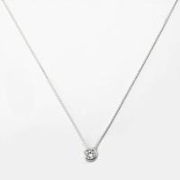 Colar Ponto De Luz Zirconia Prata 925 - 45cm - 1