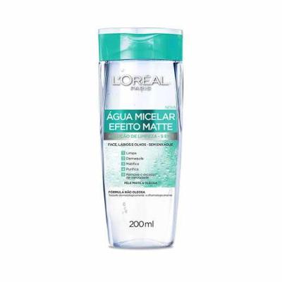 Água Micelar Efeito Matte L'Oreal 200Ml