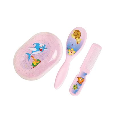 Kit Hora Do Banho Do Bebê Saboneteira E Escovas - Milla