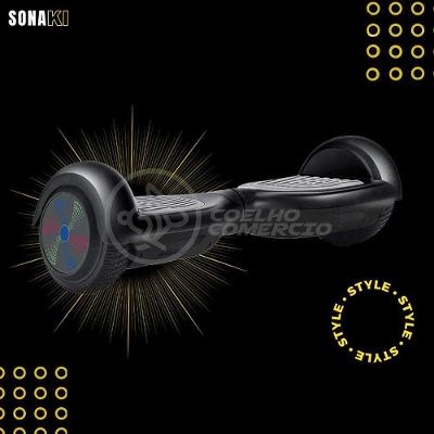 Hoverboard Infantil Skate Elétrico Bluetooth - Preto Nº65