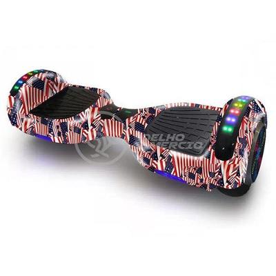 Hoverboard Infantil Skate Elétrico Adesivado America Led USA