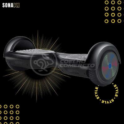 Hoverboard Infantil Skate Elétrico Bluetooth - Preto Nº61