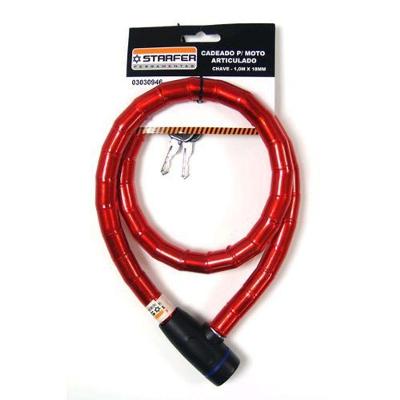 Cadeado para Moto Articulado Starfer Chave 18mmx1m 03030946
