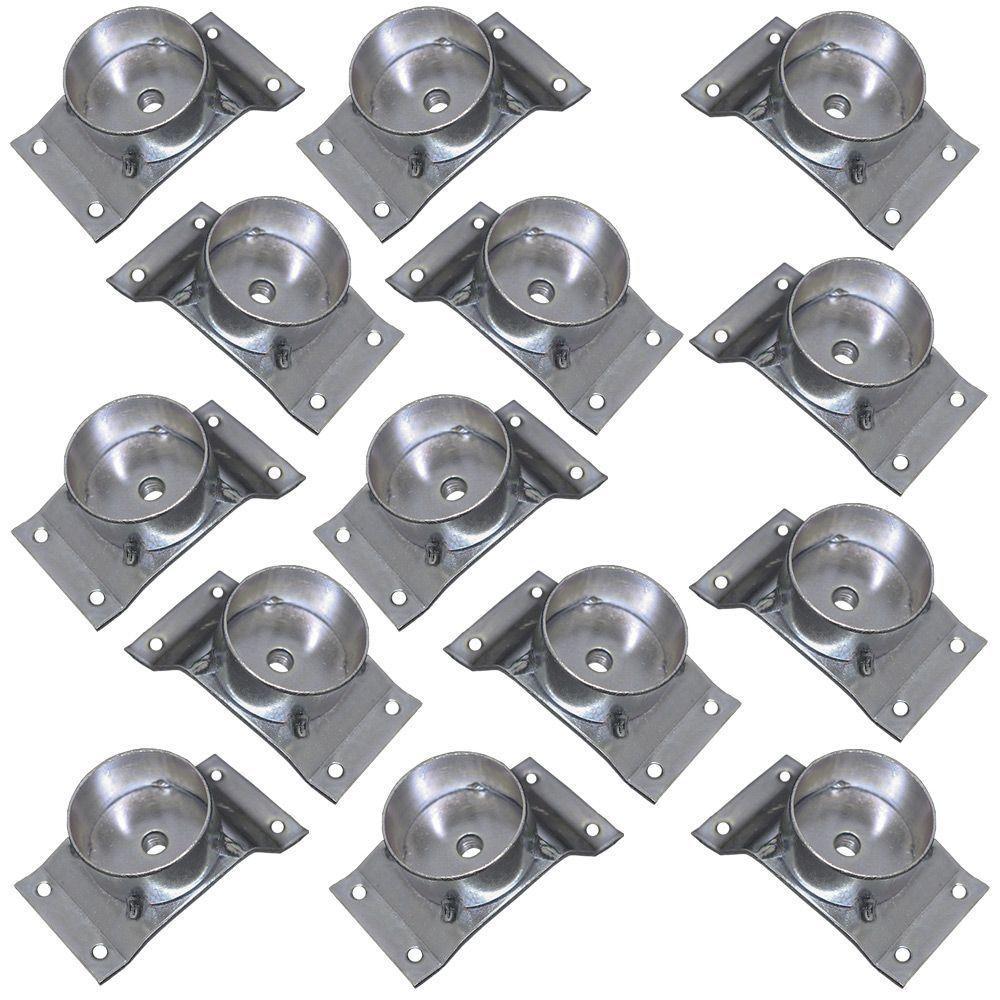 Kit 14 Chapinhas Chapa Inclinada 10ºCom Tubo Fixação Zincada - 1