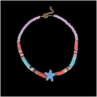 Colar Colorido Estrela Azul