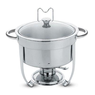 Rechaud Redondo 7 L Em Aço Inox Banho Maria Com Suporte