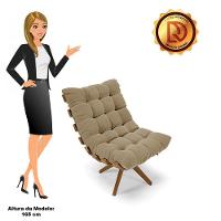 Kit 02 Poltronas Giratória Costela Suede Marrom Rato - 5