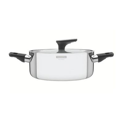 Caçarola Rasa Baquelite 24cm 4,7L Inox Corpo 62163/240