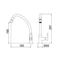 Torneira Cozinha Mesa Bica Móvel Loren One 1167 C29 - Lorenzetti - 3
