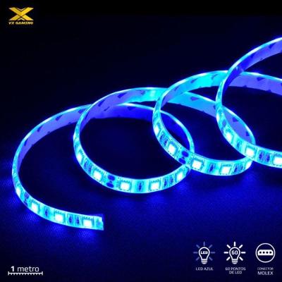 Fita De Led Vx Gaming Azul Molex 60 Pontos Led 1m Lam1