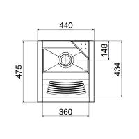 Tanque Reto 44x48x26 Alto Brilho 23l Parede Docol - 3