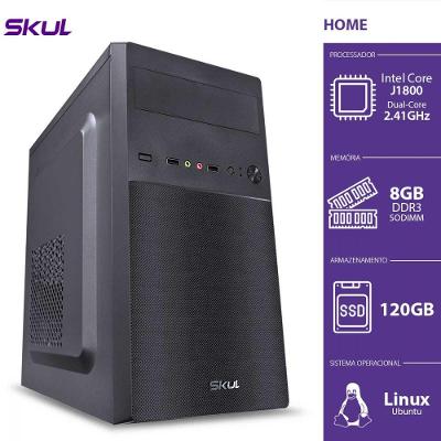 Computador Home H100 - Celeron Dual Core J1800 2.41ghz Mem 8gb Ddr3 Sodimm Ssd 120gb Fonte 200w