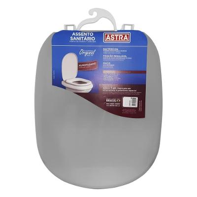Assento Sanitário Almofadado Cinza Claro Para Vaso Icasa