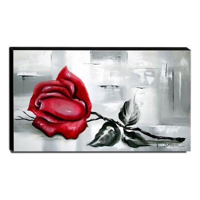 Quadro De Pintura Rosa 60X105Cm-1699
