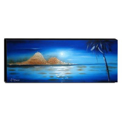 Quadro De Pintura Rio De Janeiro 40X105Cm-0821