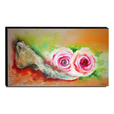 Quadro De Pintura Rosas 70x120cm-1057