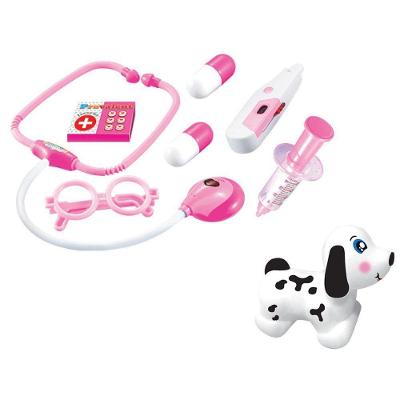 Brinquedo Infantil Kit Veterinário Com Acessórios - Rosa- Fenix