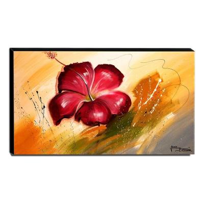Quadro De Pintura Hibisco 70x120cm-1540