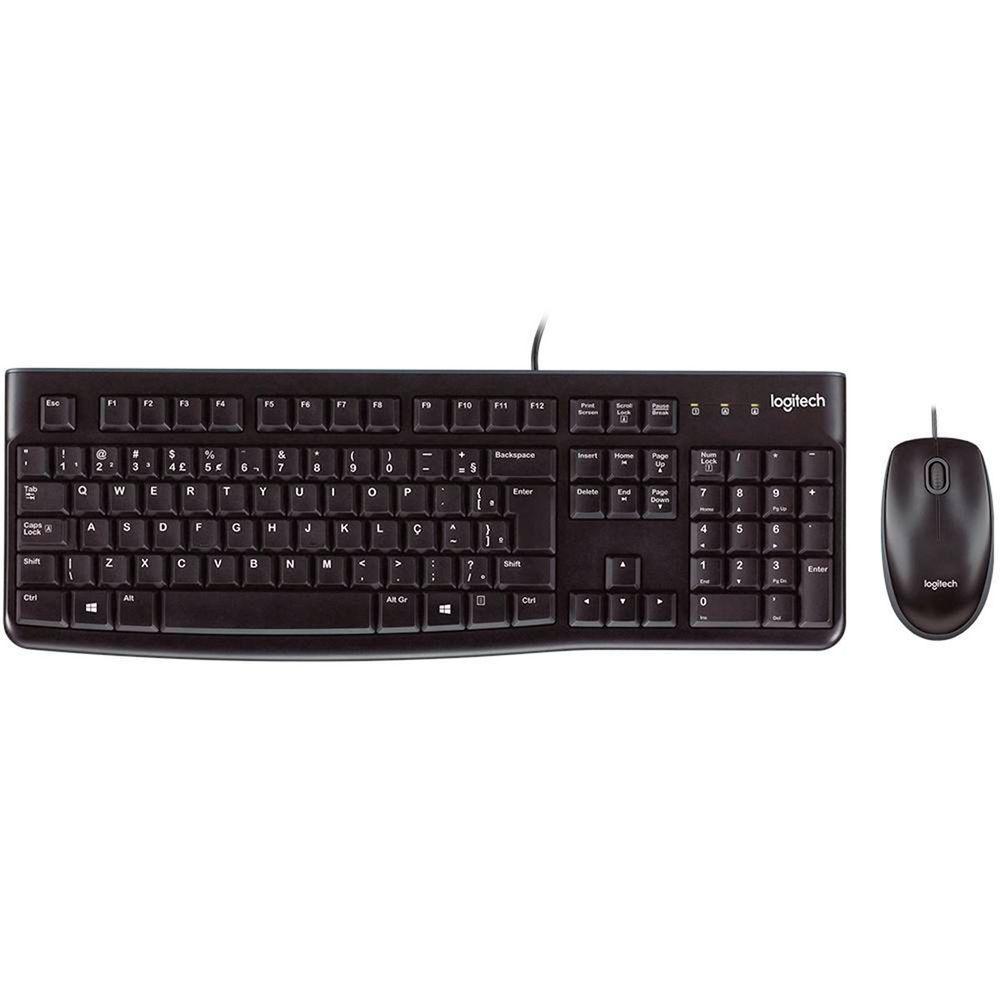 Kit Teclado E Mouse Logitech Mk120 Usb 1000Dpi Abnt2 Preto - 4