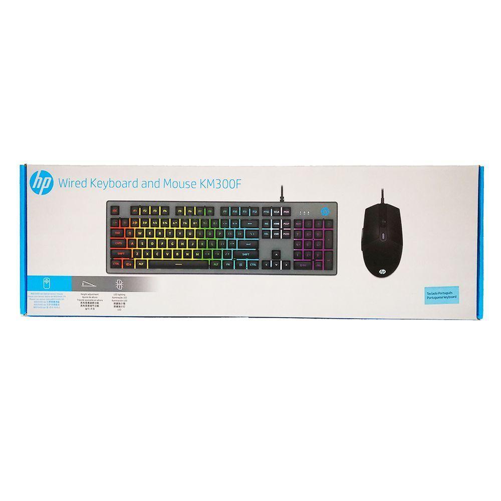 Kit Teclado E Mouse Gamer Hp Km300F Usb Rgb 6400 Dpi Abnt2 - 3