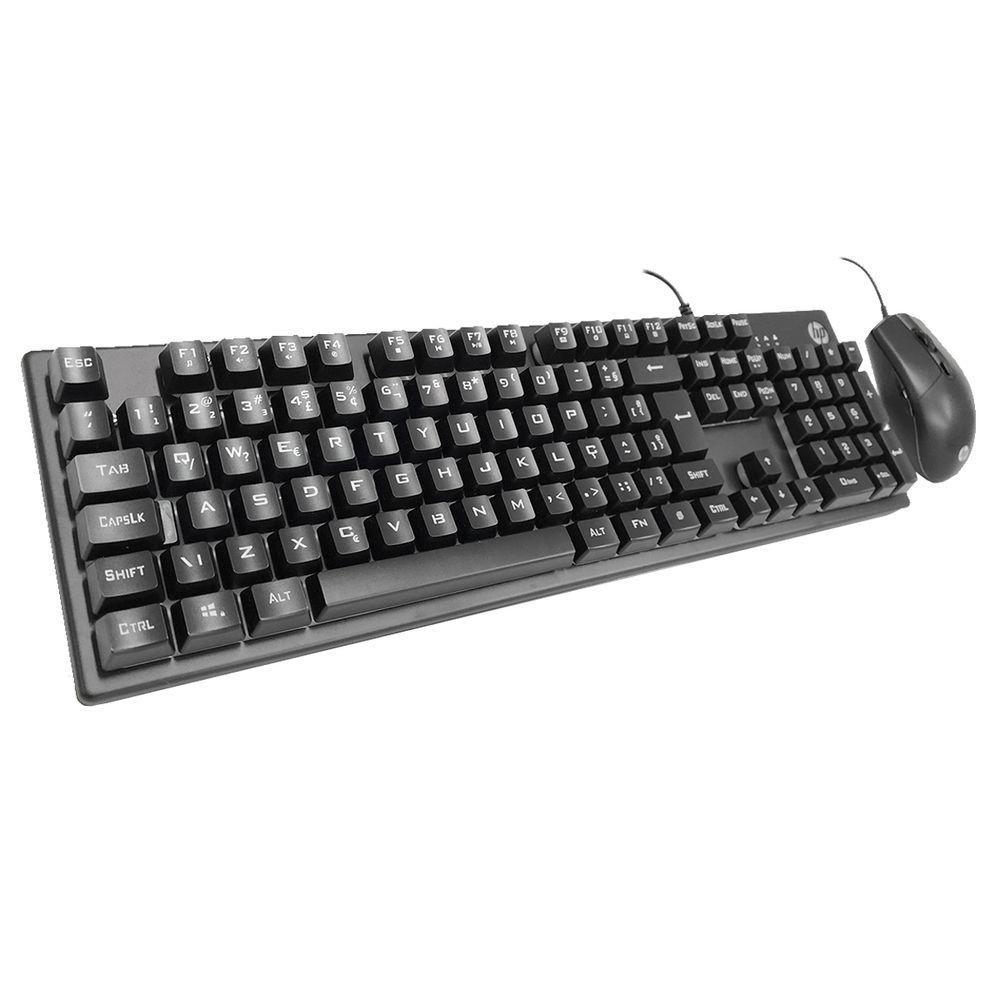 Kit Teclado E Mouse Gamer Hp Km300F Usb Rgb 6400 Dpi Abnt2 - 7