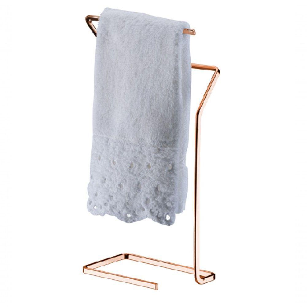 Banheiro Lavabo Rose Gold 02 Peças Porta Toalha Bancada - 2