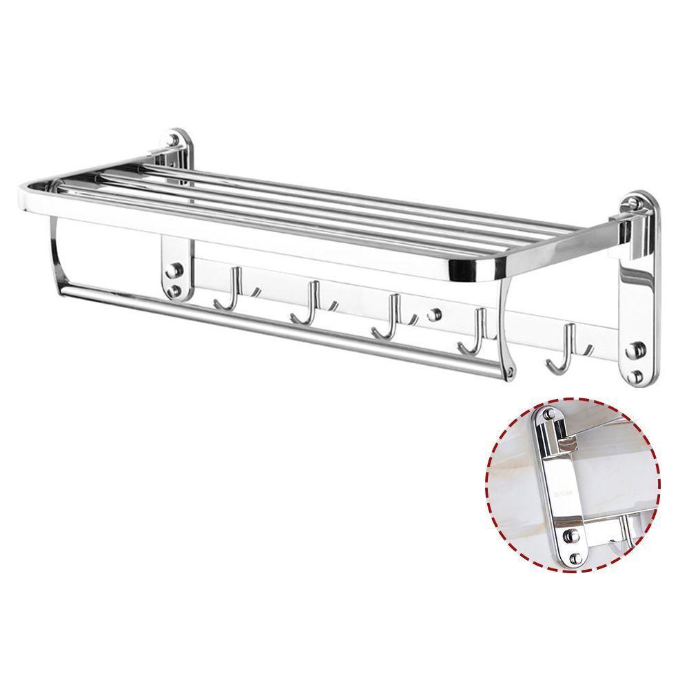 Toalheiro Varal Roupa Suporte Inox Gancho - 1