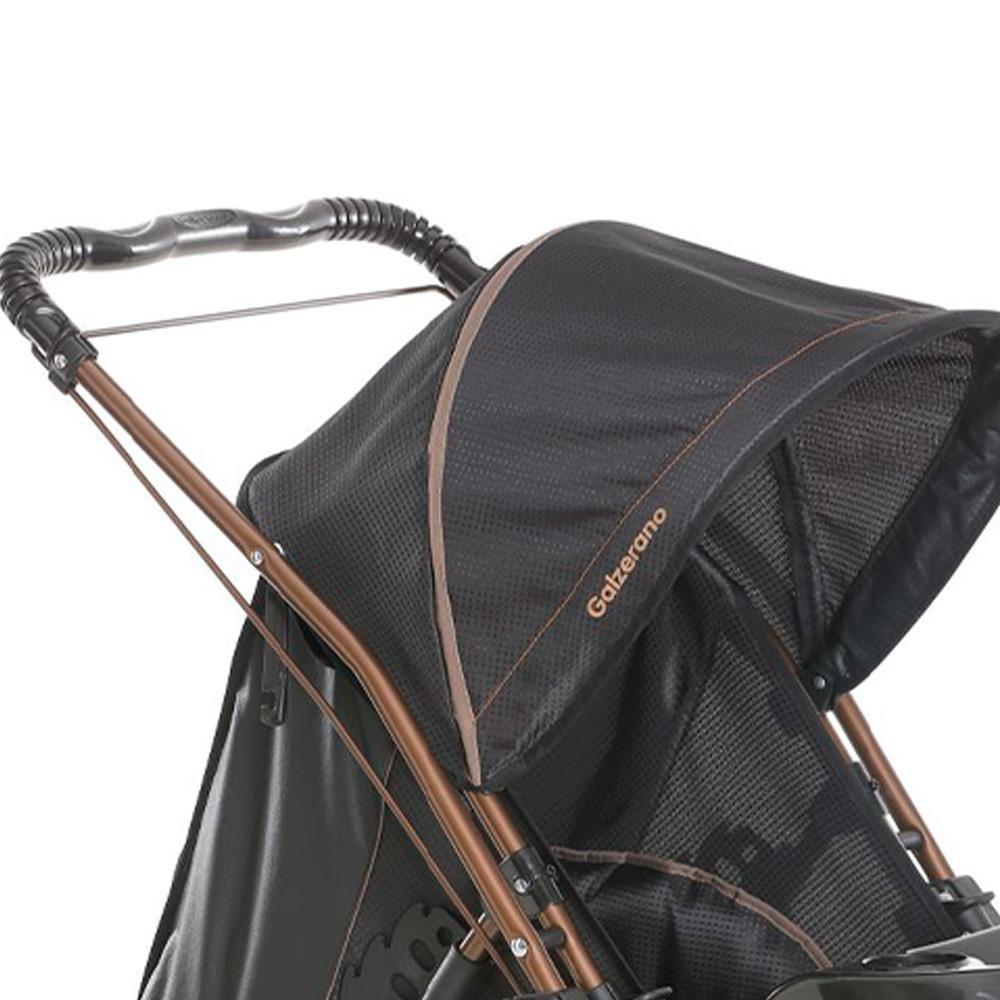 Carrinho De Bebê Galzerano Milano Reversível Preto Cobre - 2